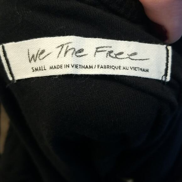 Free People Black Long Sleeve Thermal Crop Top - Picture 6 of 10